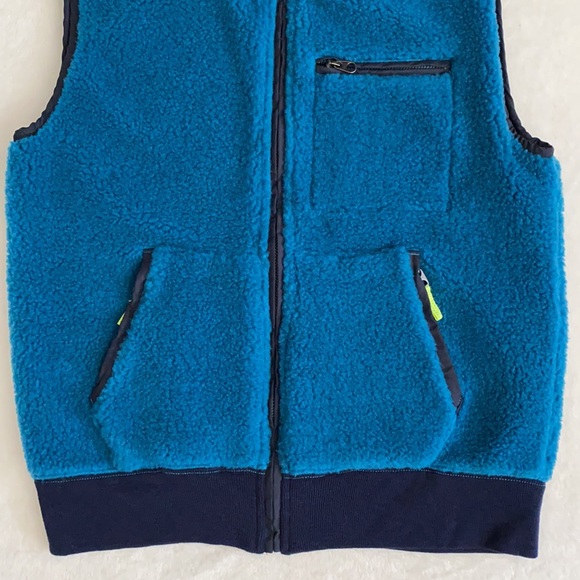 {J. Crew} Crewcuts | Sherpa Zip Front Vest with Pockets C9336 Blue (12) - Picture 6 of 16